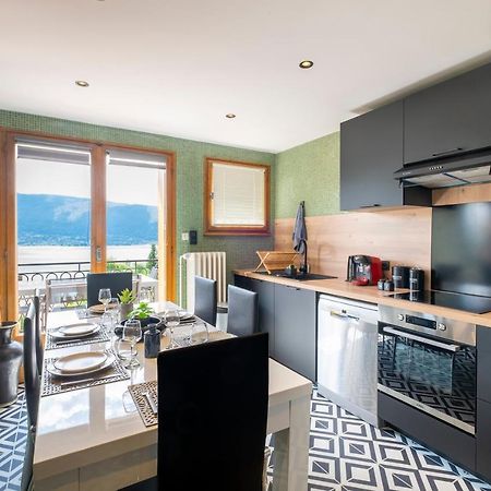 T4 Avec Vue Imprenable Sur Le Lac D'Annecy Leilighet Veyrier-du-Lac Eksteriør bilde
