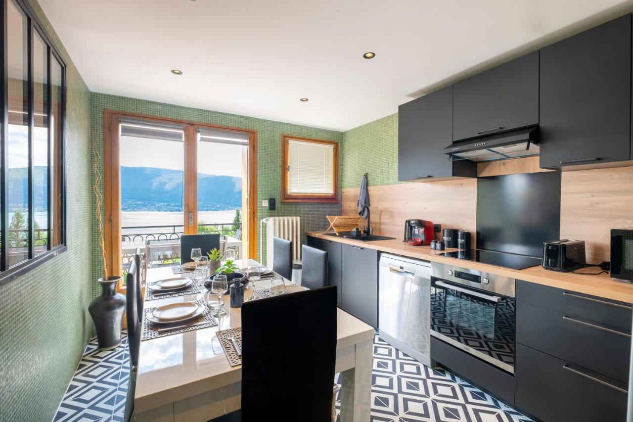 T4 Avec Vue Imprenable Sur Le Lac D'Annecy Leilighet Veyrier-du-Lac Eksteriør bilde